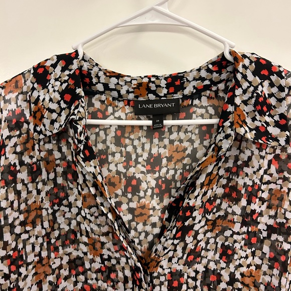 Lane Bryant Sheer Sleeveless Blouse Size 24 - Picture 5 of 6